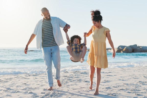 Family At Beach 600X400